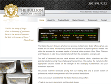 Tablet Screenshot of bullionadvisorygroup.com
